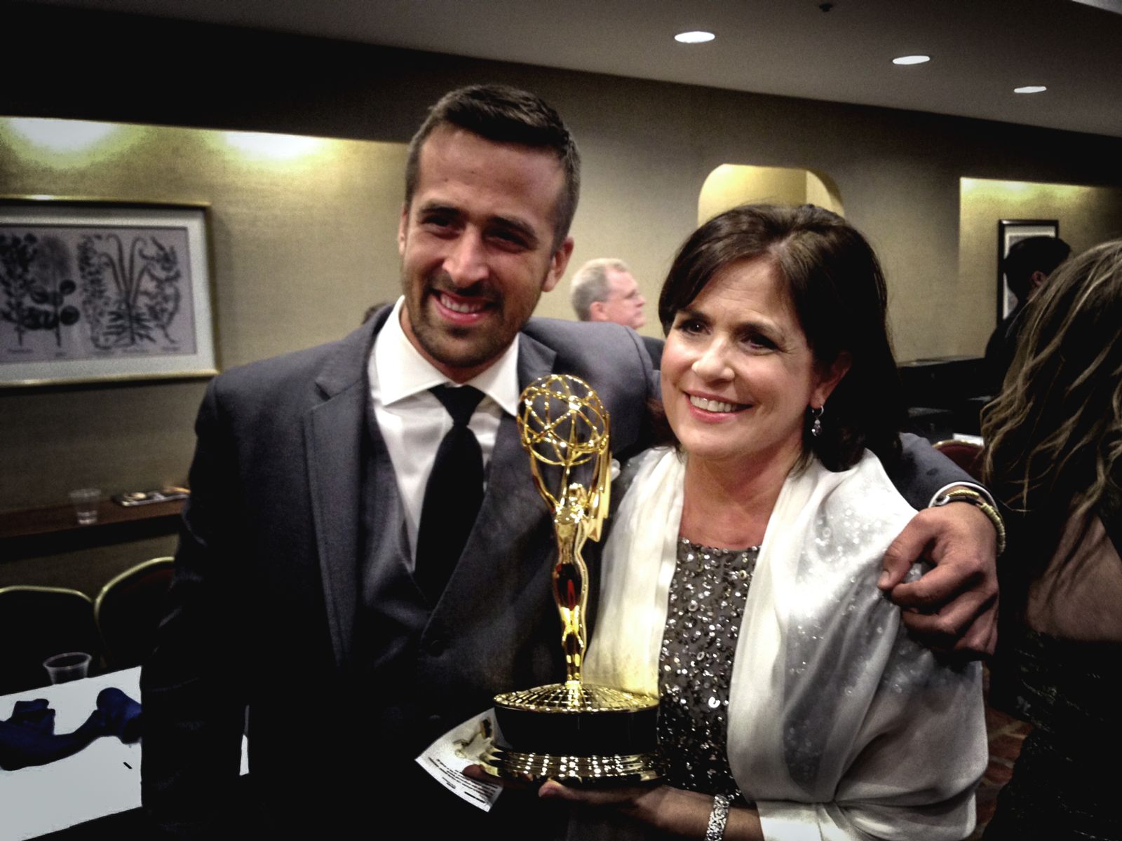 Jack Steward with his mother after receiving an EMMY award - photo by Jack Steward.