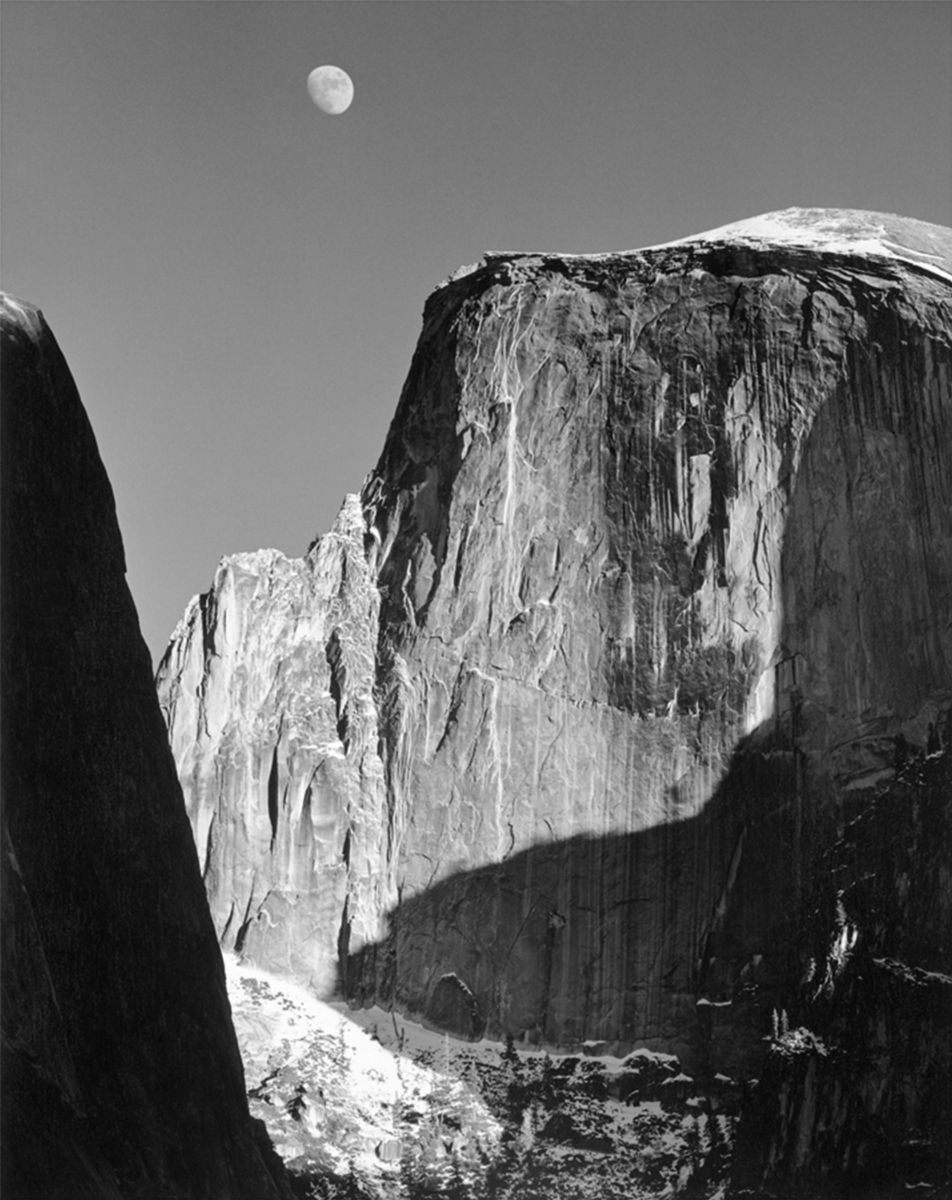 Moon and Half Dome, 1960 Photograph by Ansel Adams