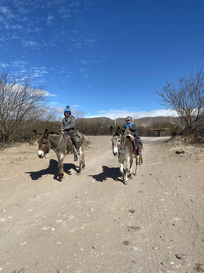 Riding Burros from Boquillas, Mexico back to the Rio Grande