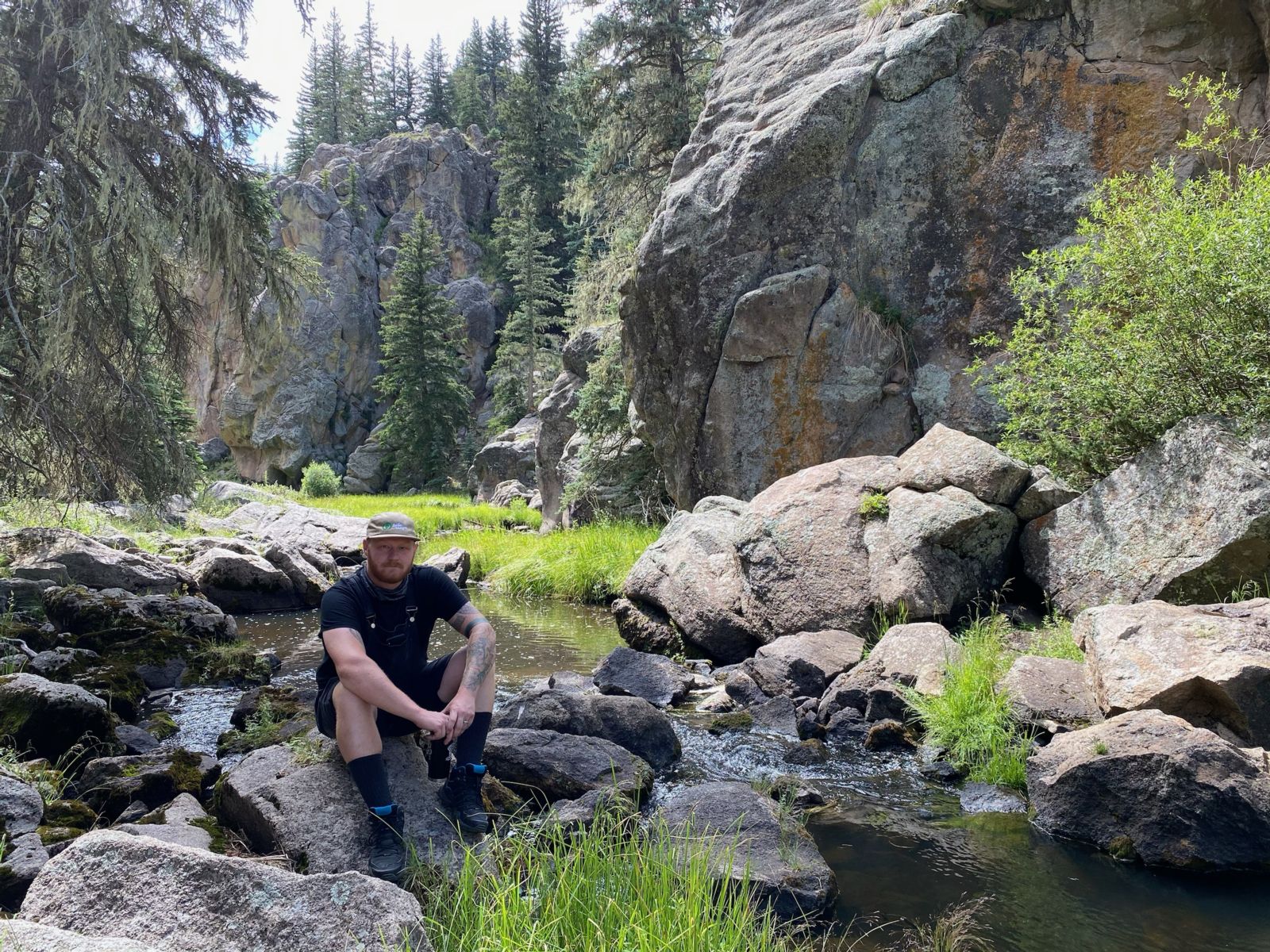 Brad Kirouac of Hello Ranger (with his gator mask around his neck) visited Valles Caldera National Preserve in New Mexico which gets just a few thousand visitors each year – reducing risk and spread opportunities of COVID-19. Photo credit Hello Ranger