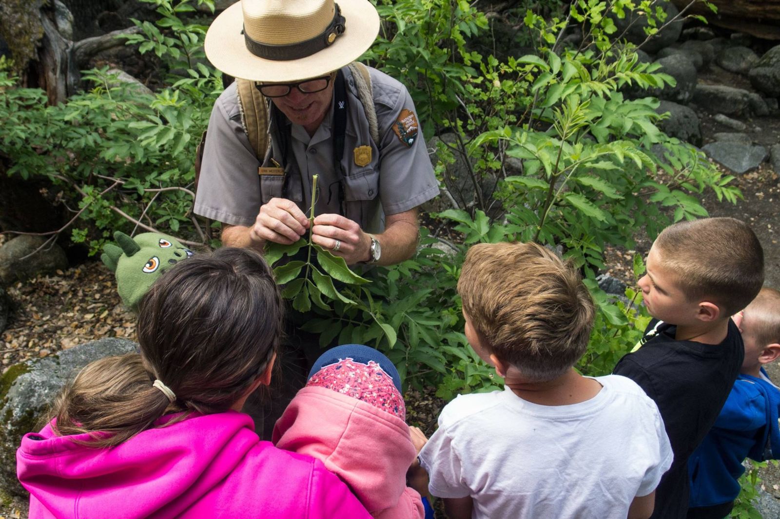 National Park Ranger Erik Westerlund teaching