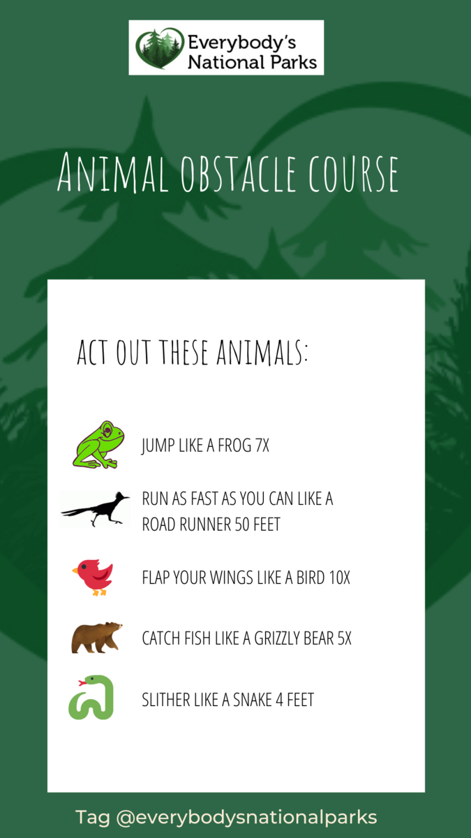 Animal Obstacle Course printable