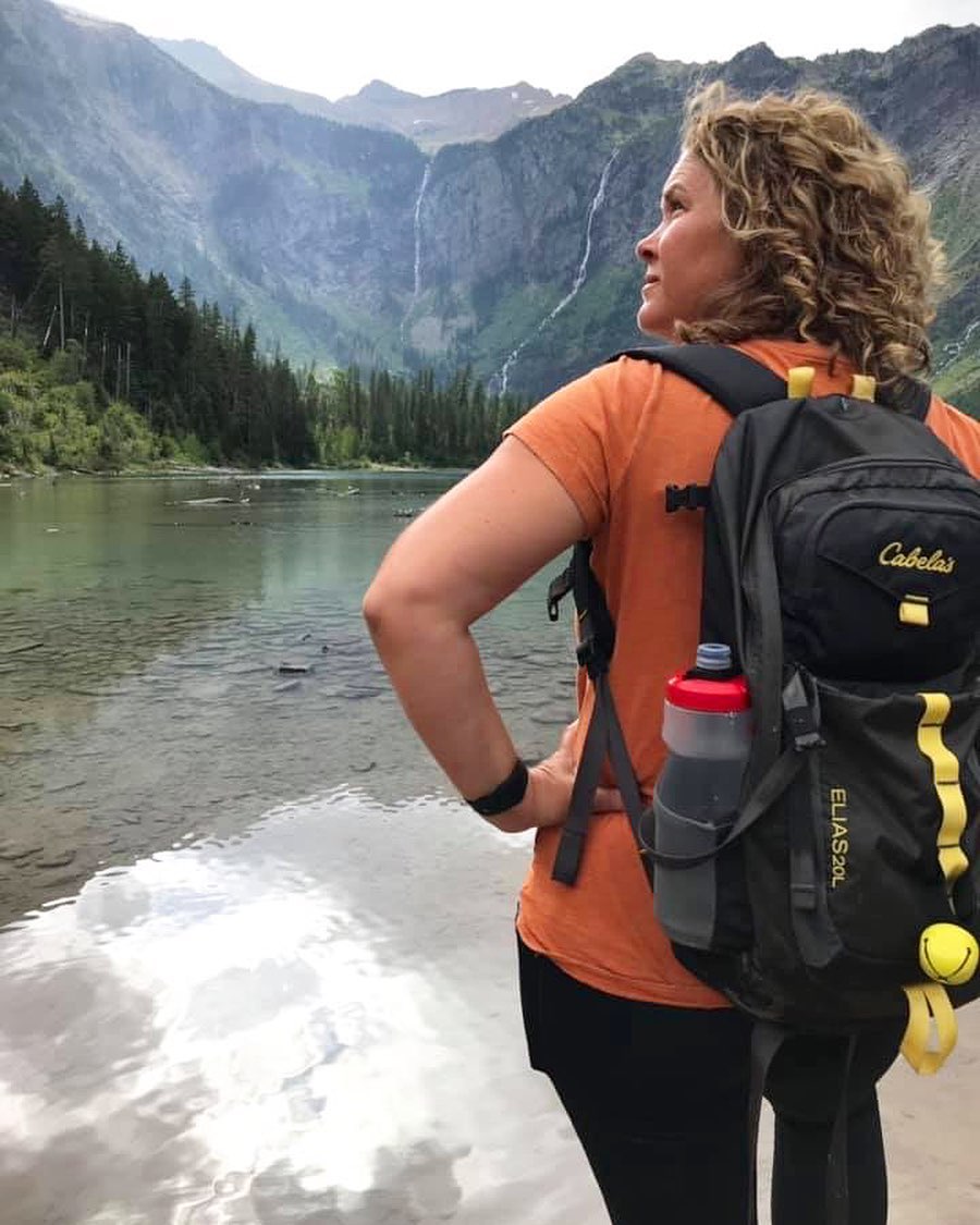 Stephanie Puglisi at Avalanche Lake Glacier