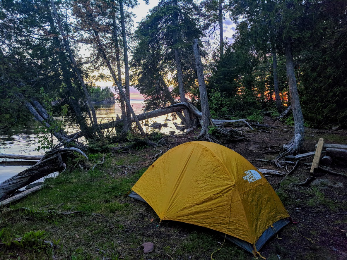 Camping tent in Isle Royale National Park - photo by Kaitlyn Knick