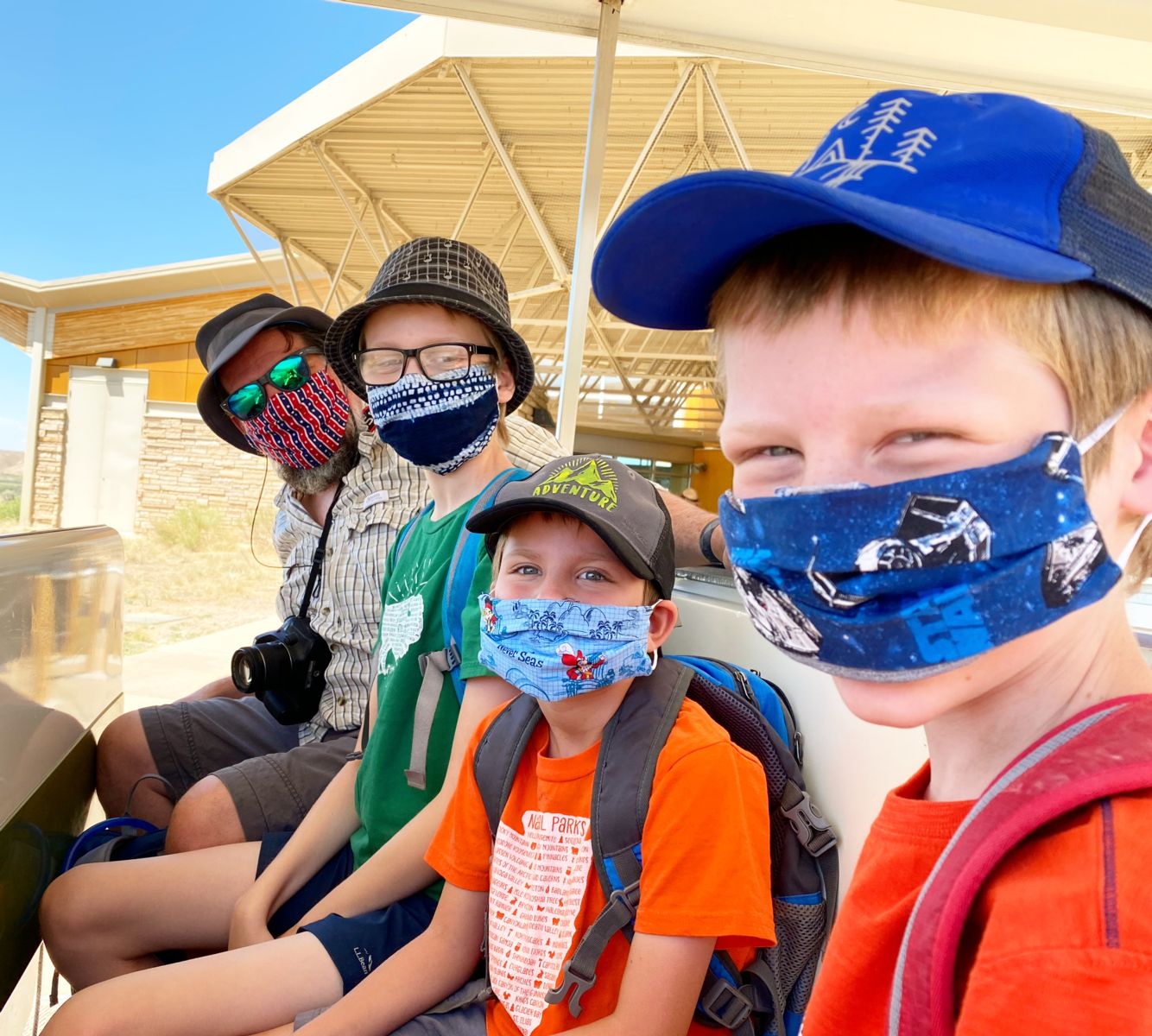 On the Shuttle to the Quarry at Dinosaur National Monument. Photo Credit: America's National Parks Podcast/RV Miles