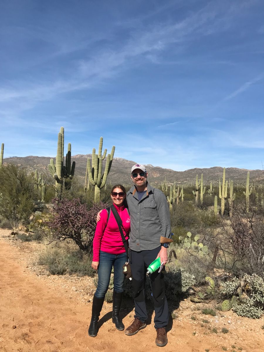 Danielle and Bryan finishing up the Garwood Loop Trail in the eastern Rincon Mountain District at Saguaro National Park