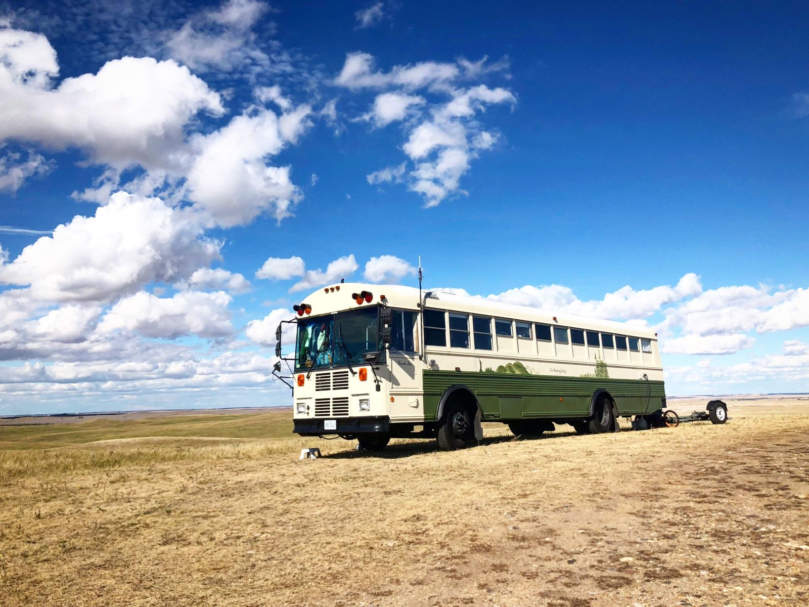 Wander Bus at BLM land just outside Badlands National Park