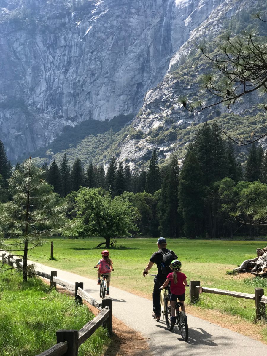 Bike riding in Yosemite Valley