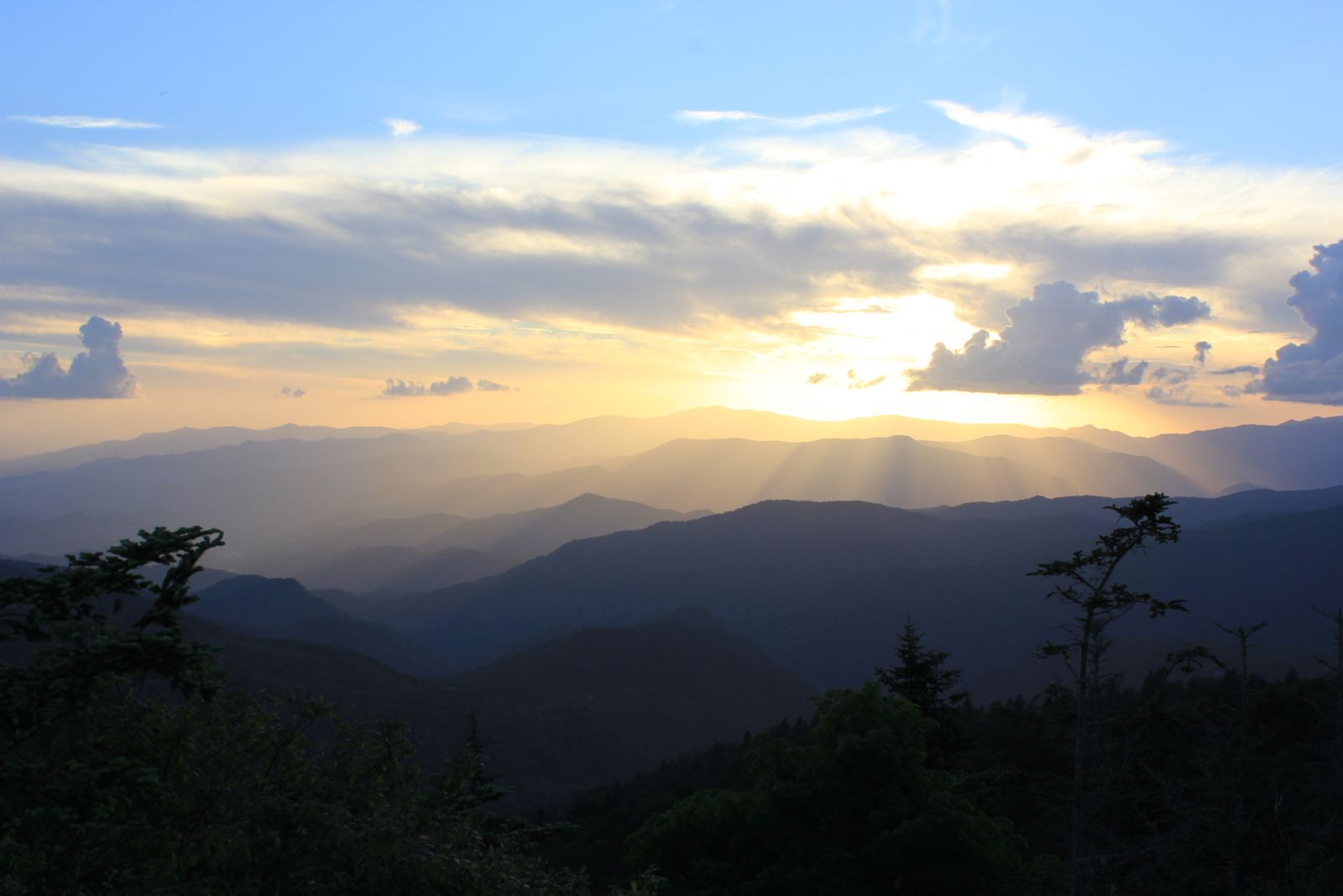 Sunset in Great Smoky Mountains National Park - photo by Jason Frye