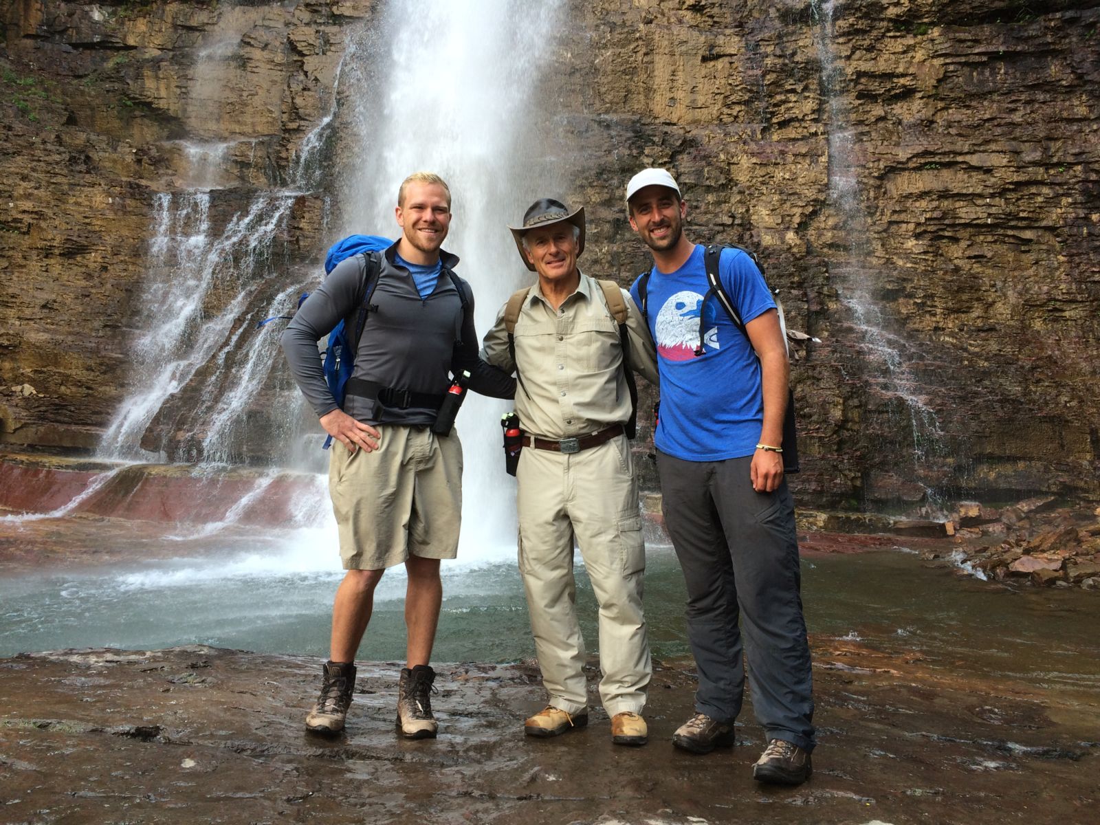 Jack Steward, Jack Hannah and Colton Smith at Glacier National Park - photo by Rock the Park.