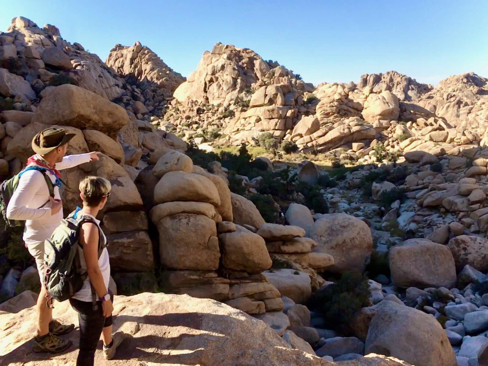 Jessica and her husband Jason in Joshua Tree National Park - part of several road trips in The Open Road - Photo by Scott Dunn