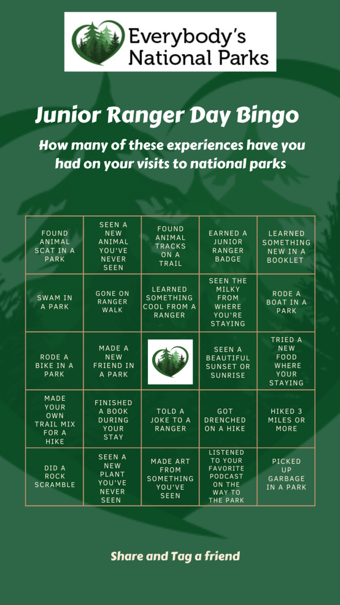 National Parks Bingo printable