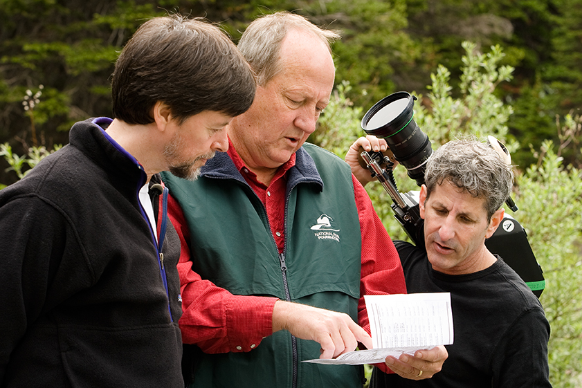 Ken Burns, Dayton Duncan, Buddy Squires (l-r);  Kenai Fjords National Park