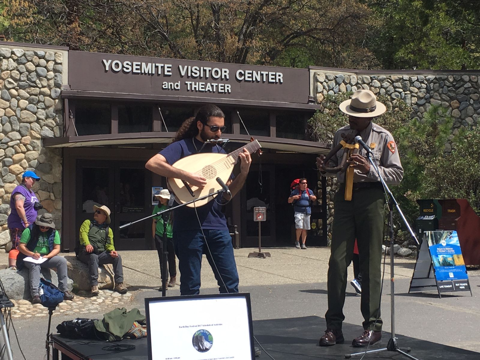 Ranger Shelton Johnson at Earth Day event, Yosemite National Park, 2017. Photo Credit: NPS