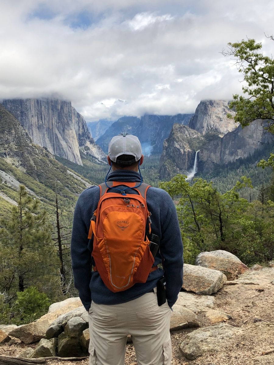 Nick Mock looking east from Inspiration Point