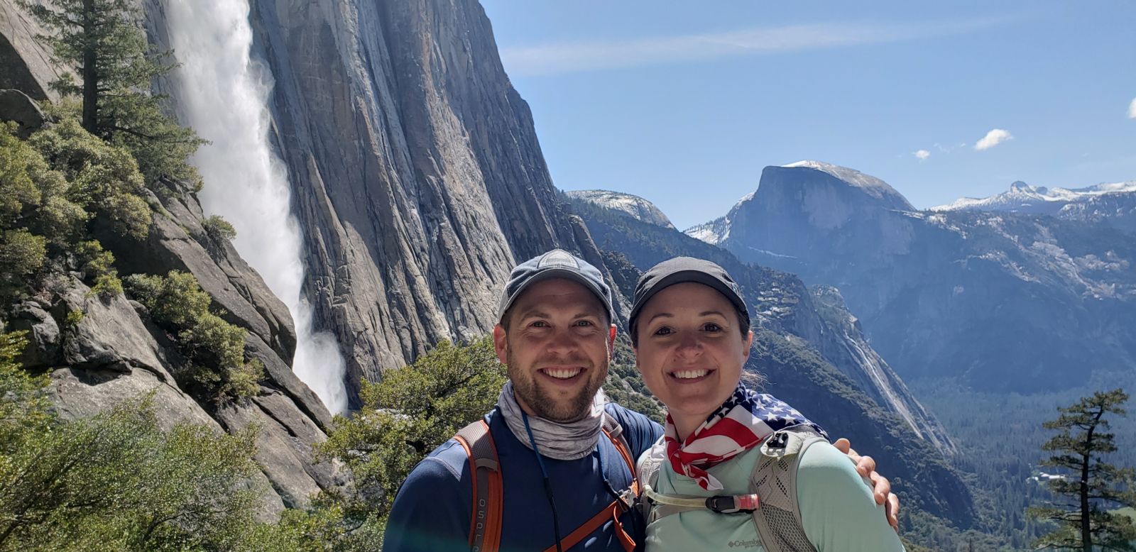 Nick Mock and his wife Kate on the Upper Yosemite Falls Trail
