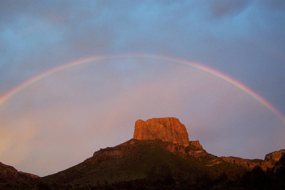 Rainbow over Casa Grande Peak. Photo by the National Park Service.