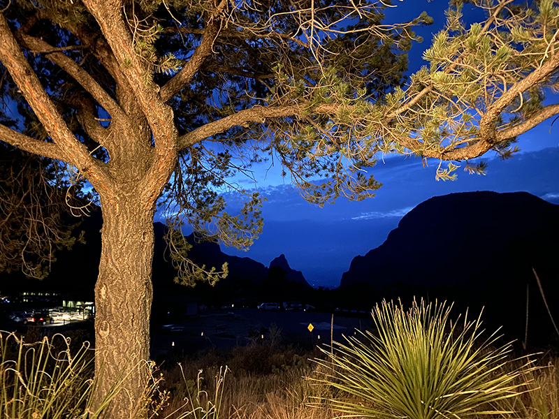 Window View from the Chisos Mountains Lodge patio. We did not see this new again did 48 hours due to fog