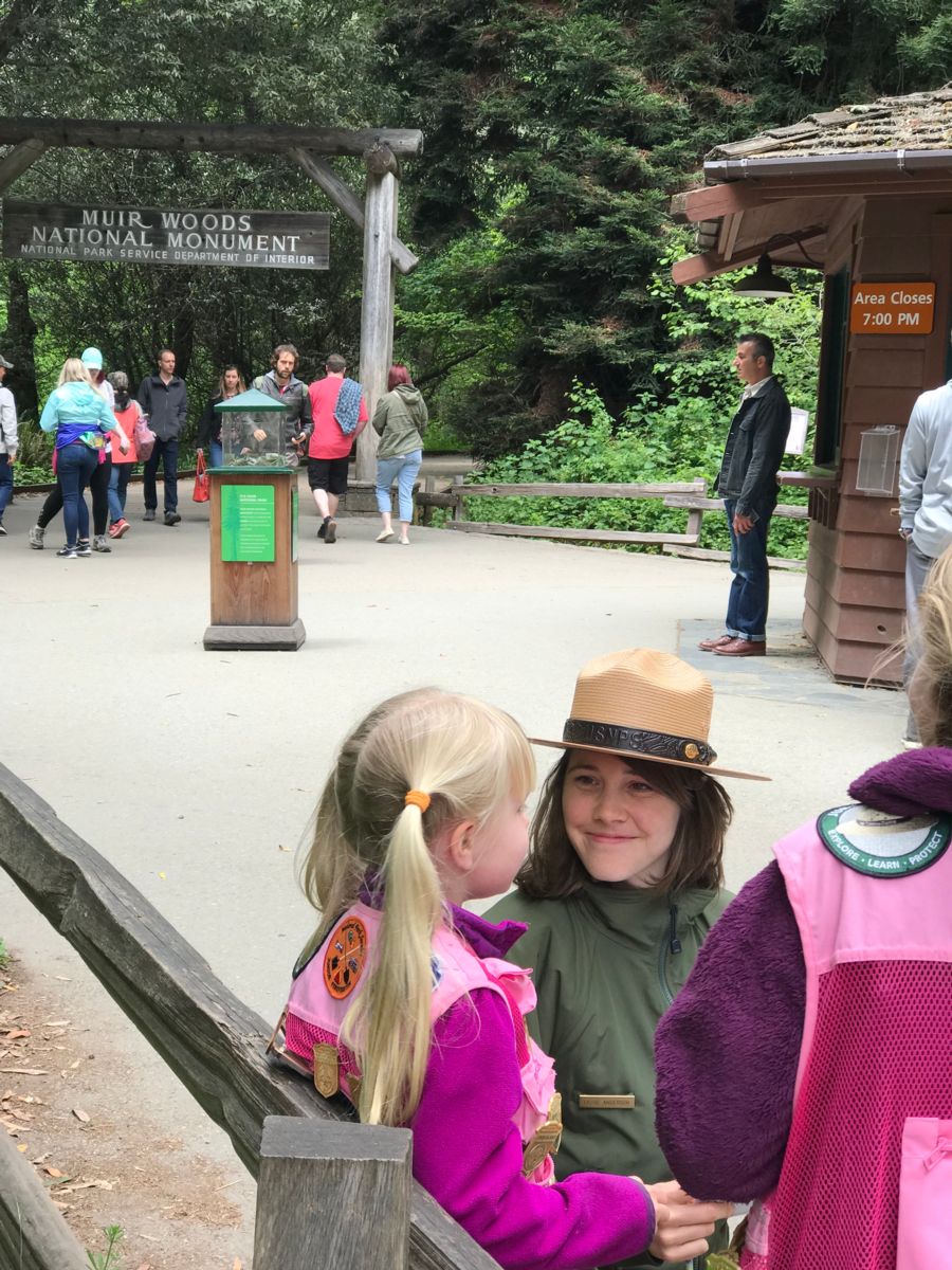 Cassie Anderson talks to our junior rangers about what they learned before taking their junior ranger pledge.